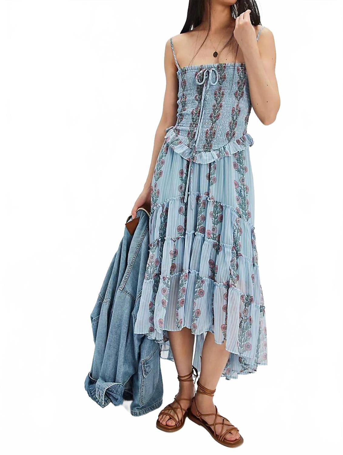 Vestido midi color azul