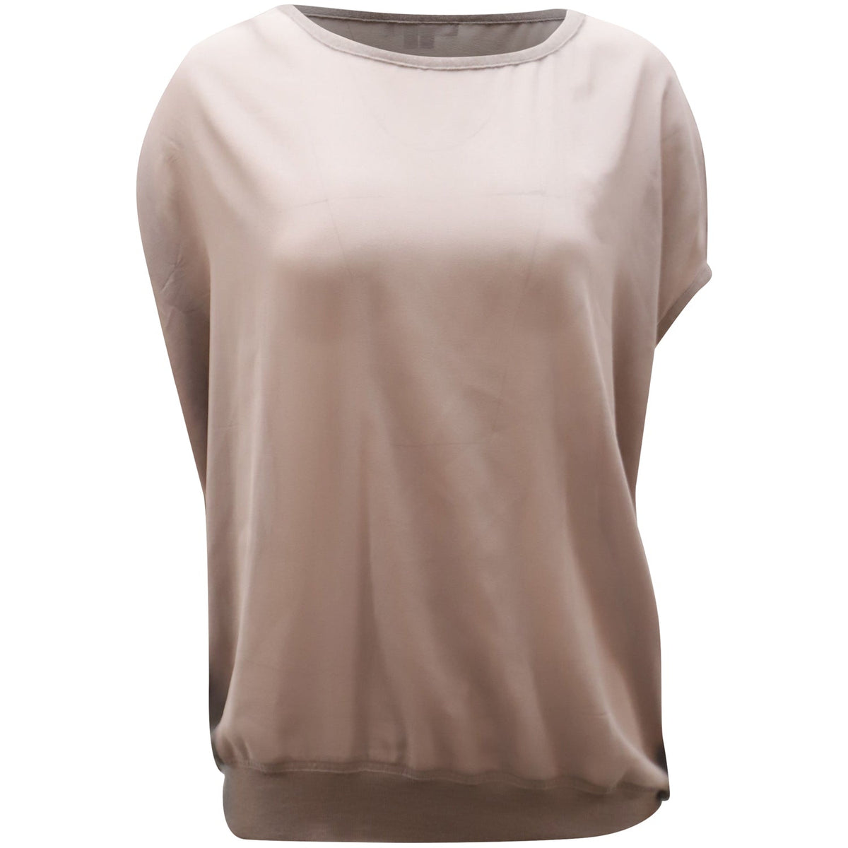 Camisa de seda color gris