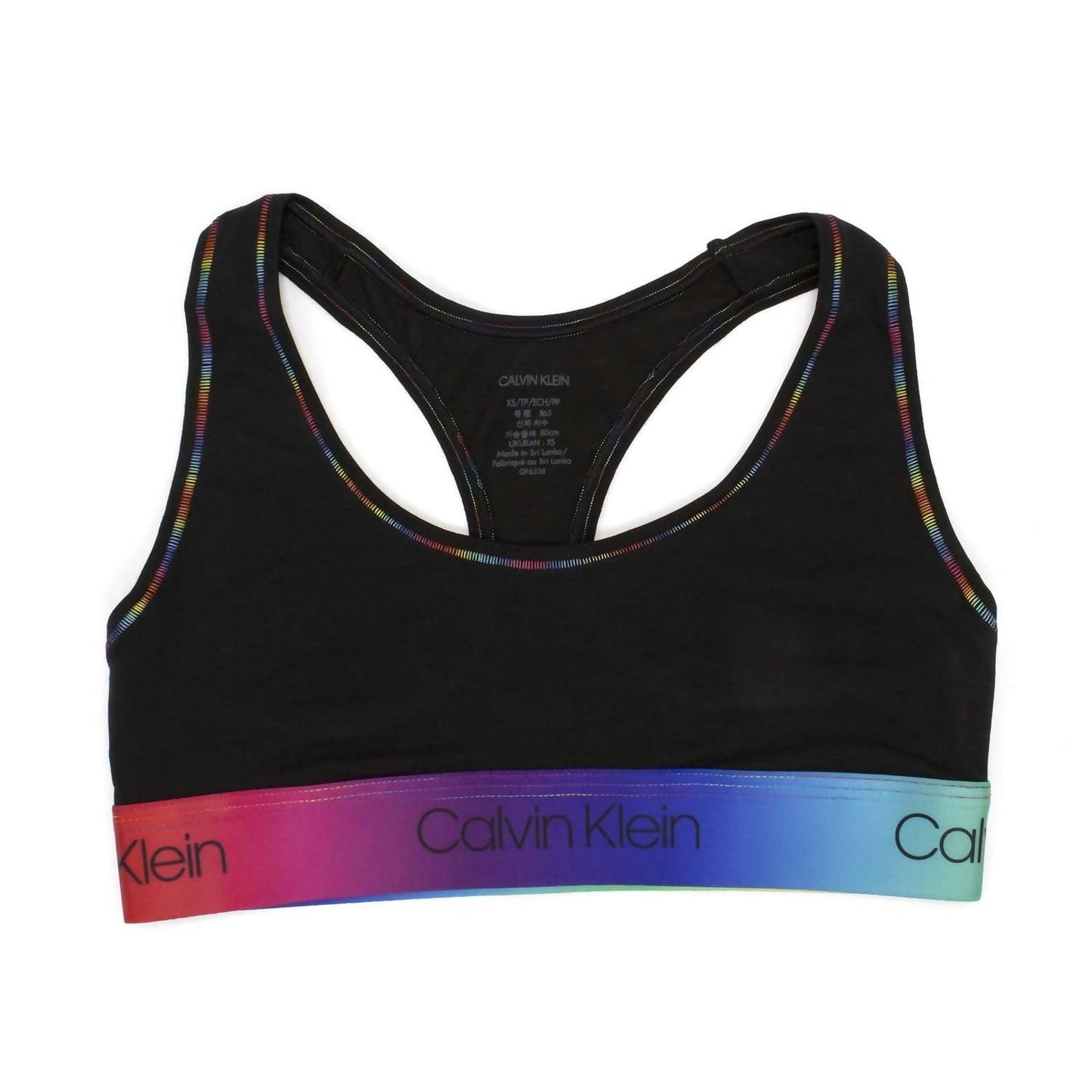 Bralette de mujer de algodón color negro