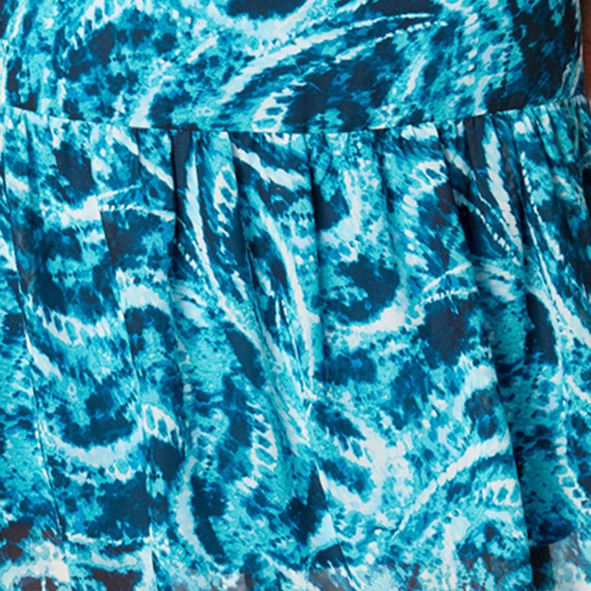 Vestido de mujer de gasa midi con estampado
