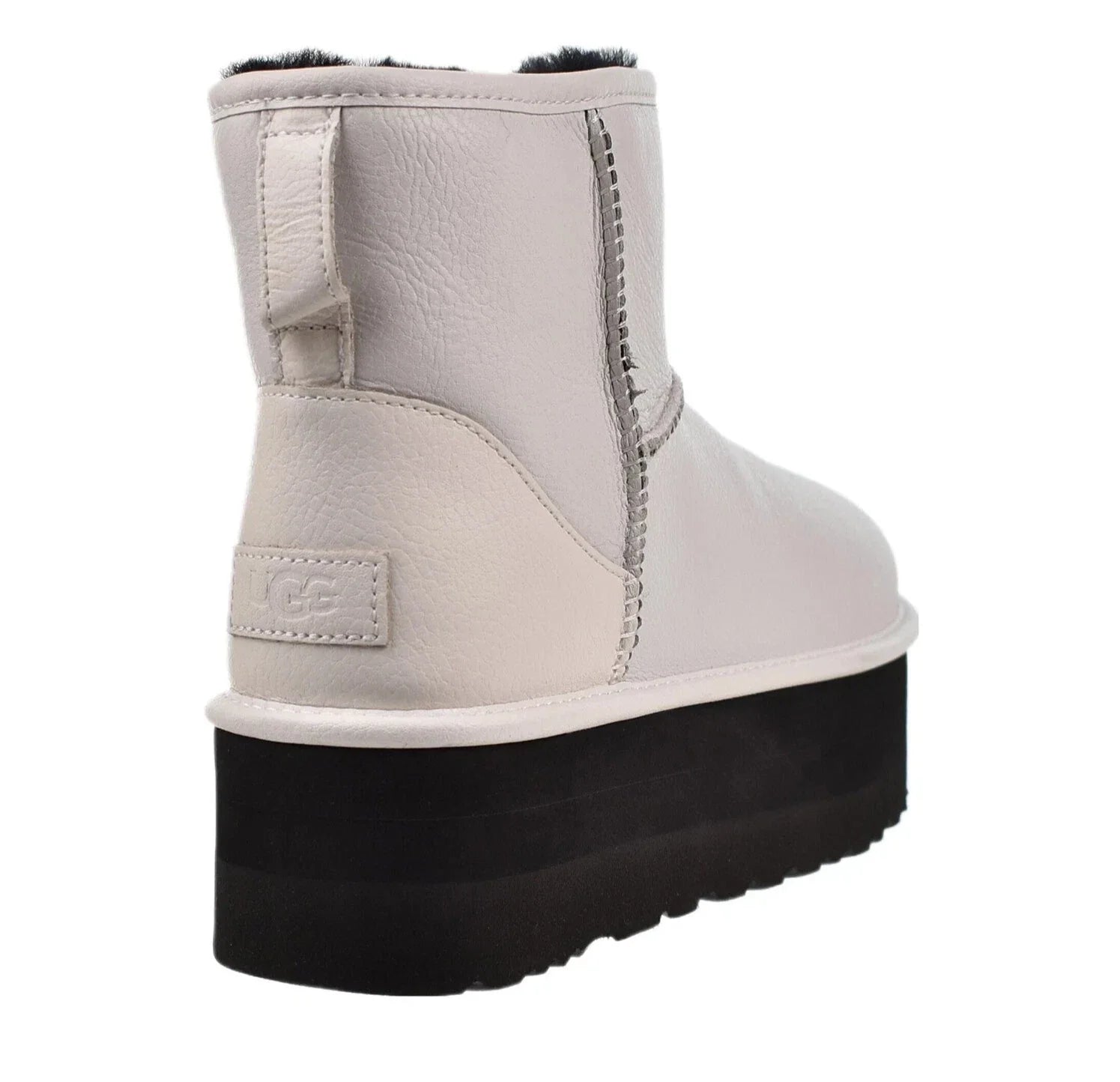 Botines con plataforma color blanco