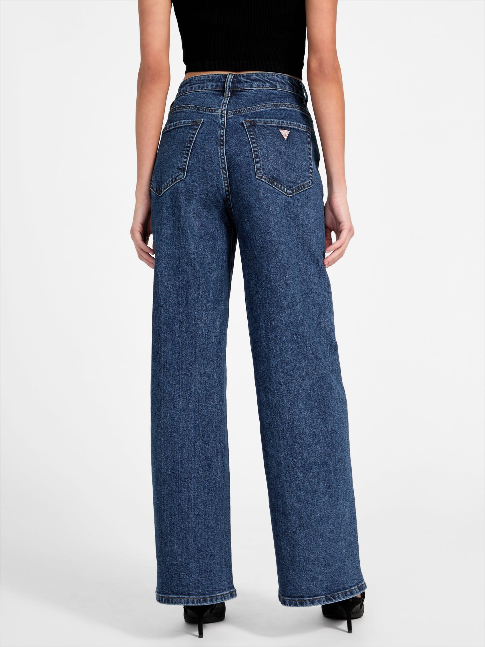 Pantalón de mezclilla de pierna ancha