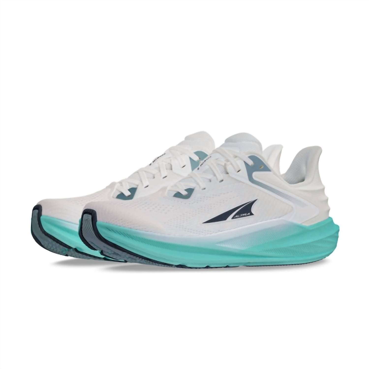 Tenis para correr de mujer color blanco y verde