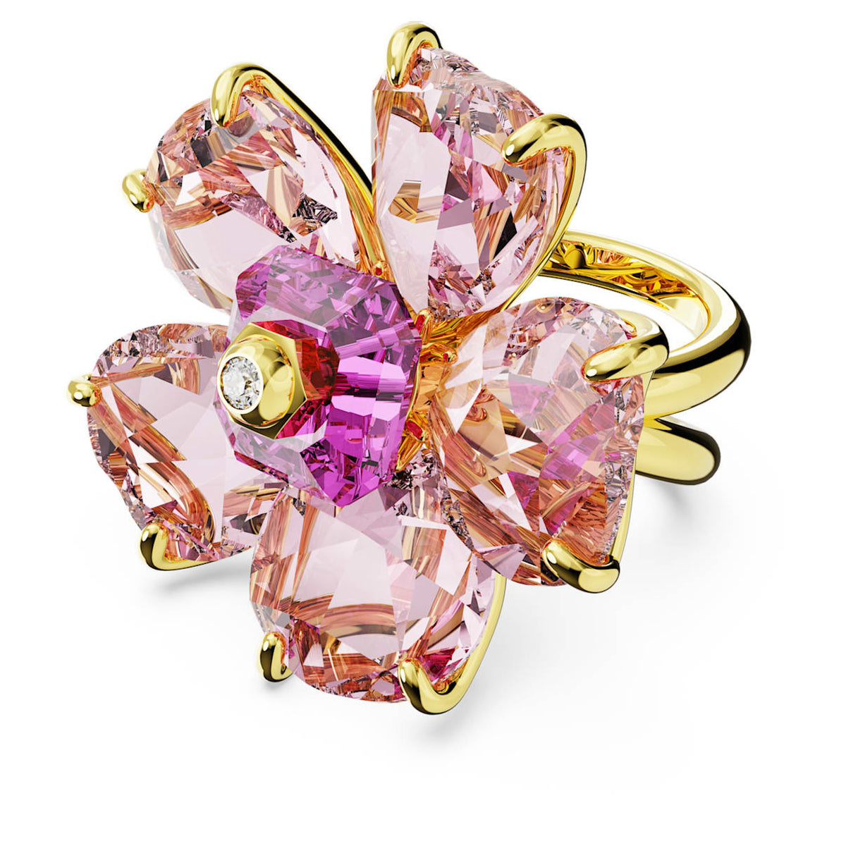 Anillo color rosado y dorado