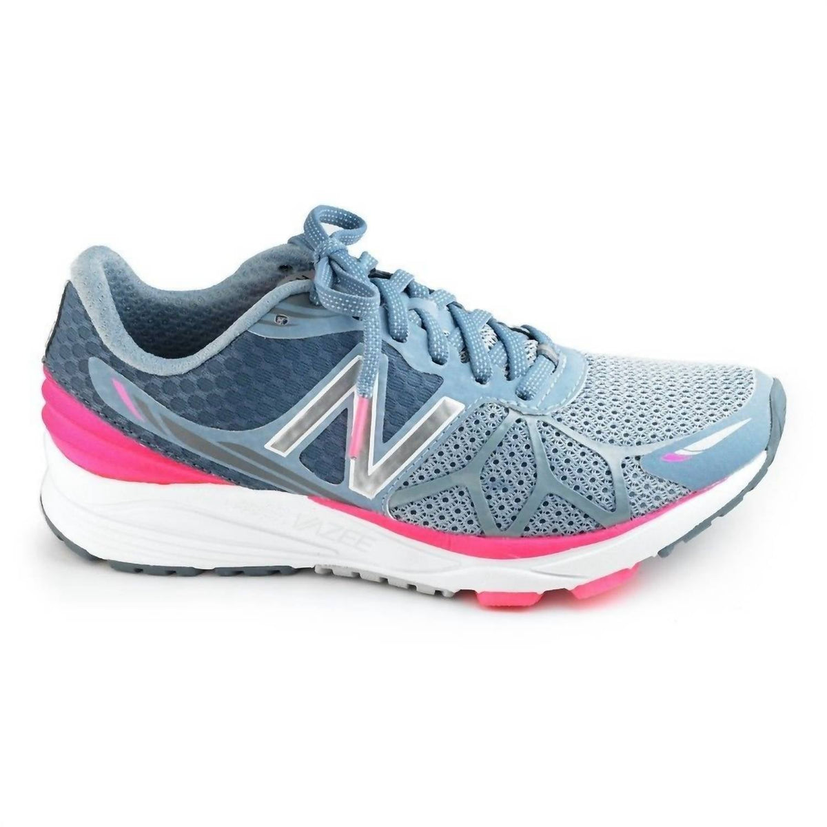 Tenis para correr de mujer color gris y rosado