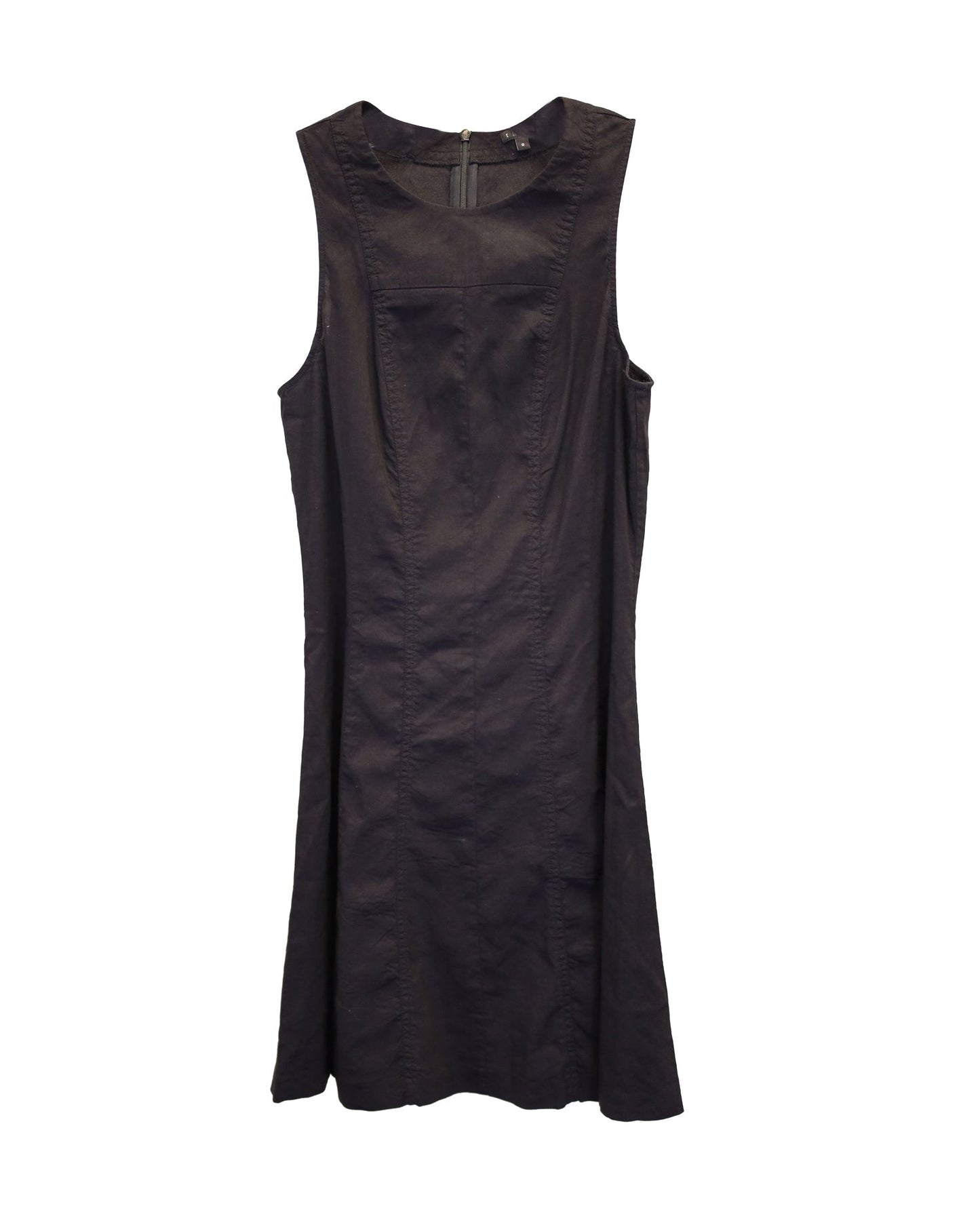 Vestido de lino sin mangas color negro