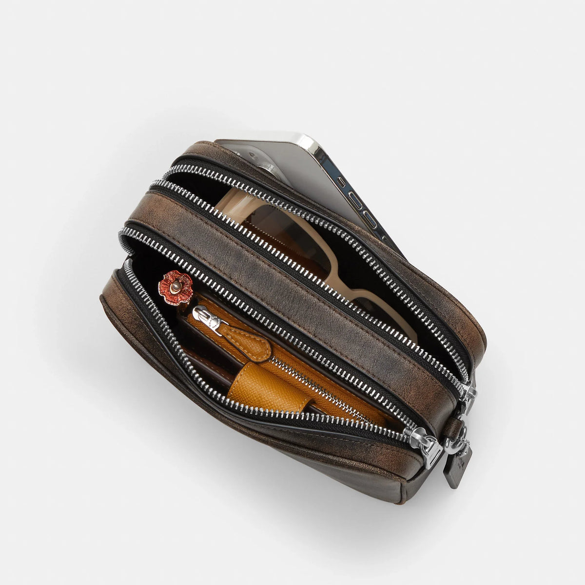 Bolso cruzado de cuero