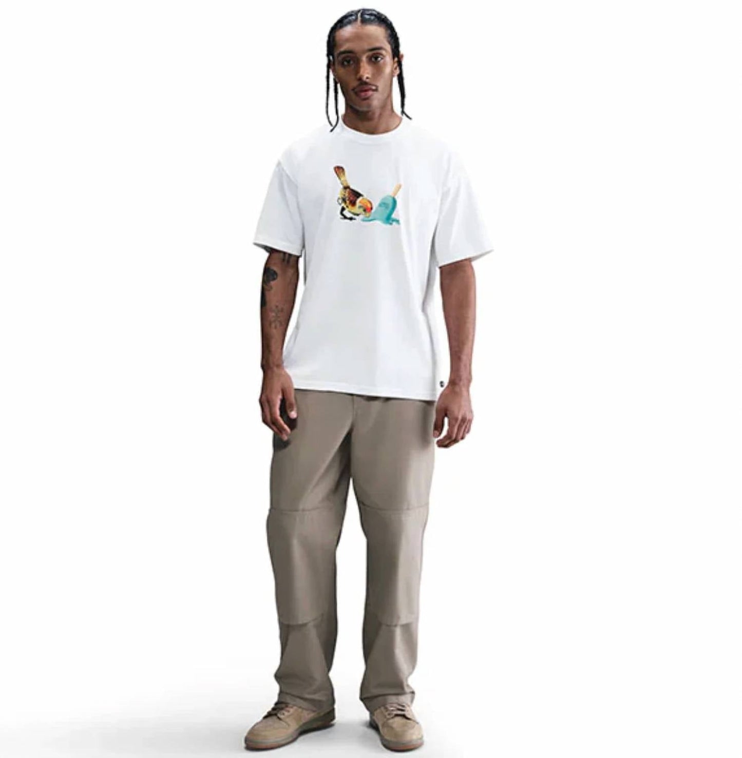 Camiseta color blanco y crema