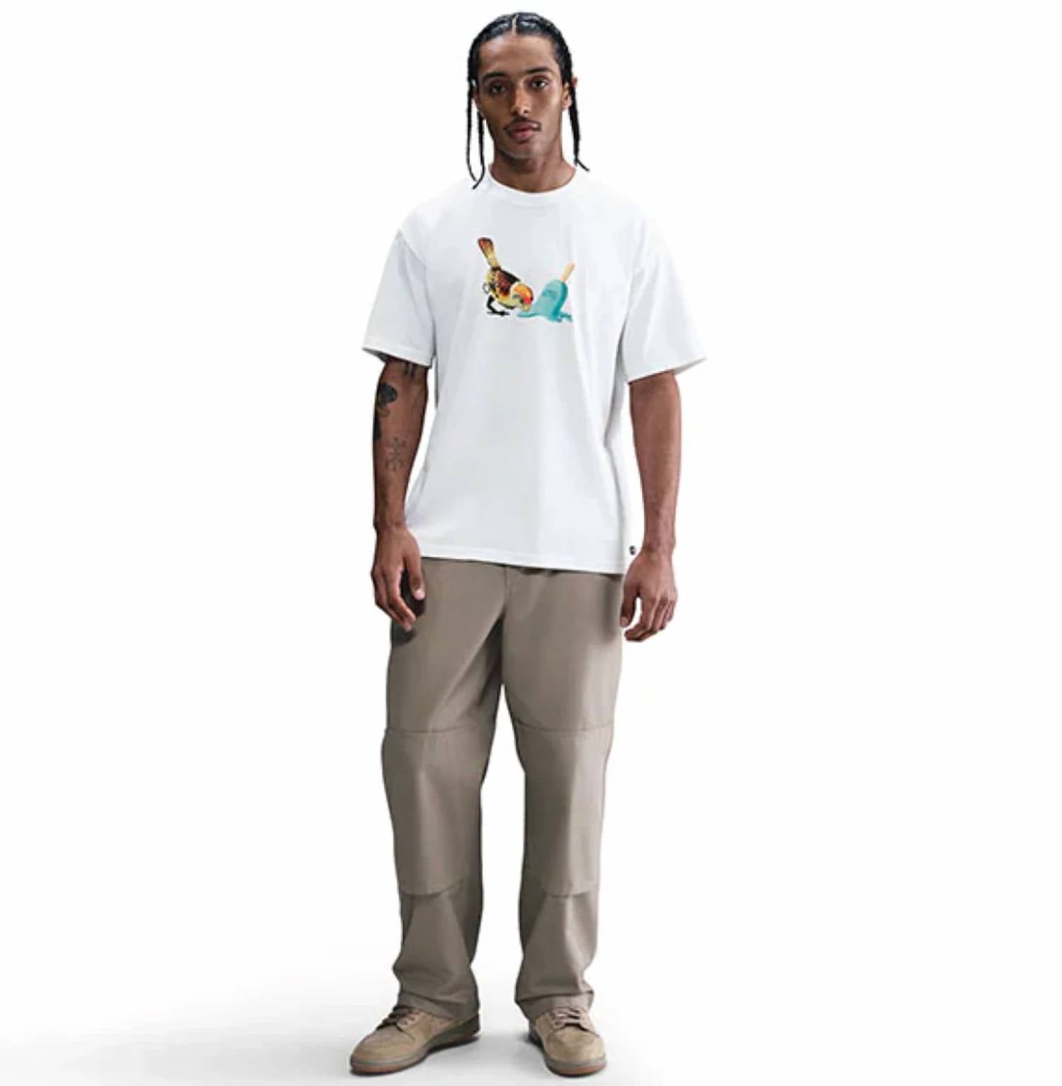Camiseta color blanco y crema