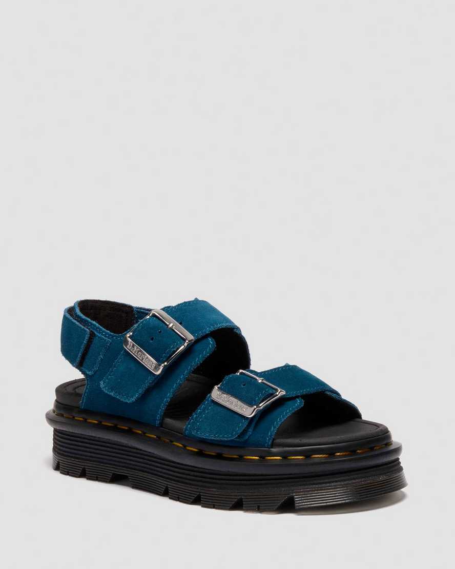 Sandalias de gamuza con plataforma