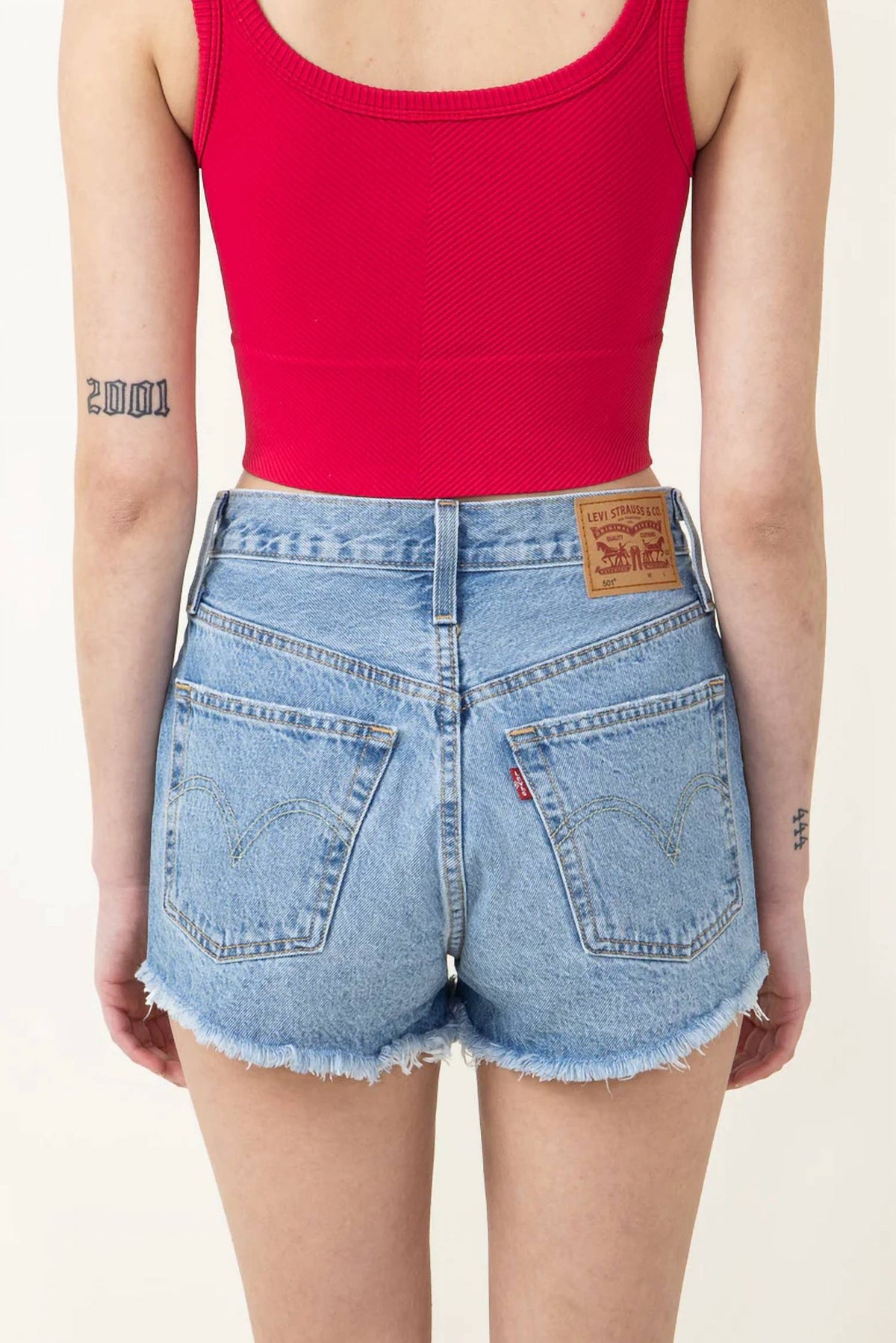 Short de mezclilla de tiro alto