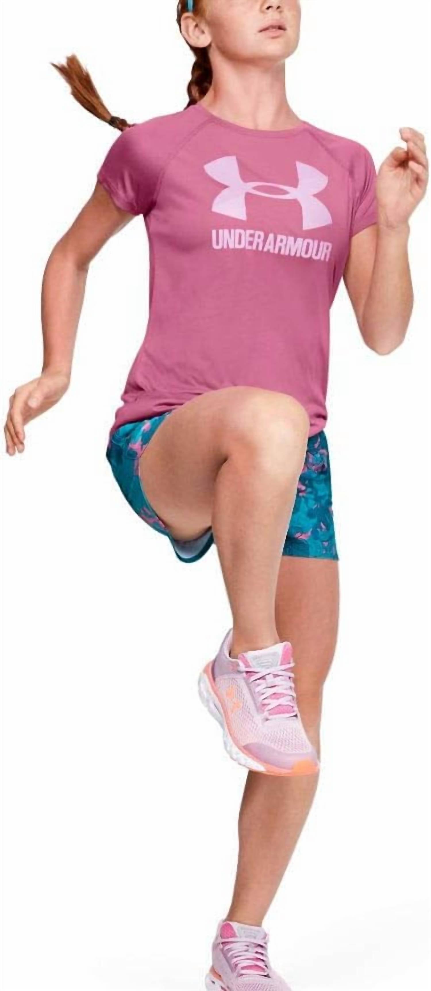 Camiseta para niña de manga corta color rosado