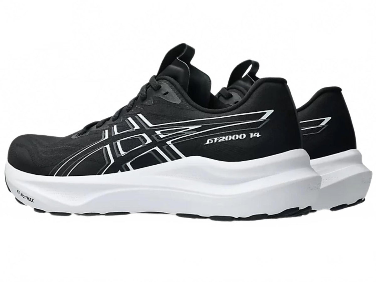 Tenis para correr de hombre color negro y blanco