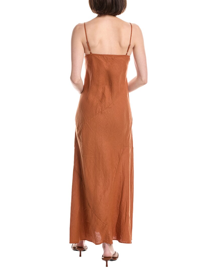 Michael Stars Vestido Midi de Lino Patchwork Cecily