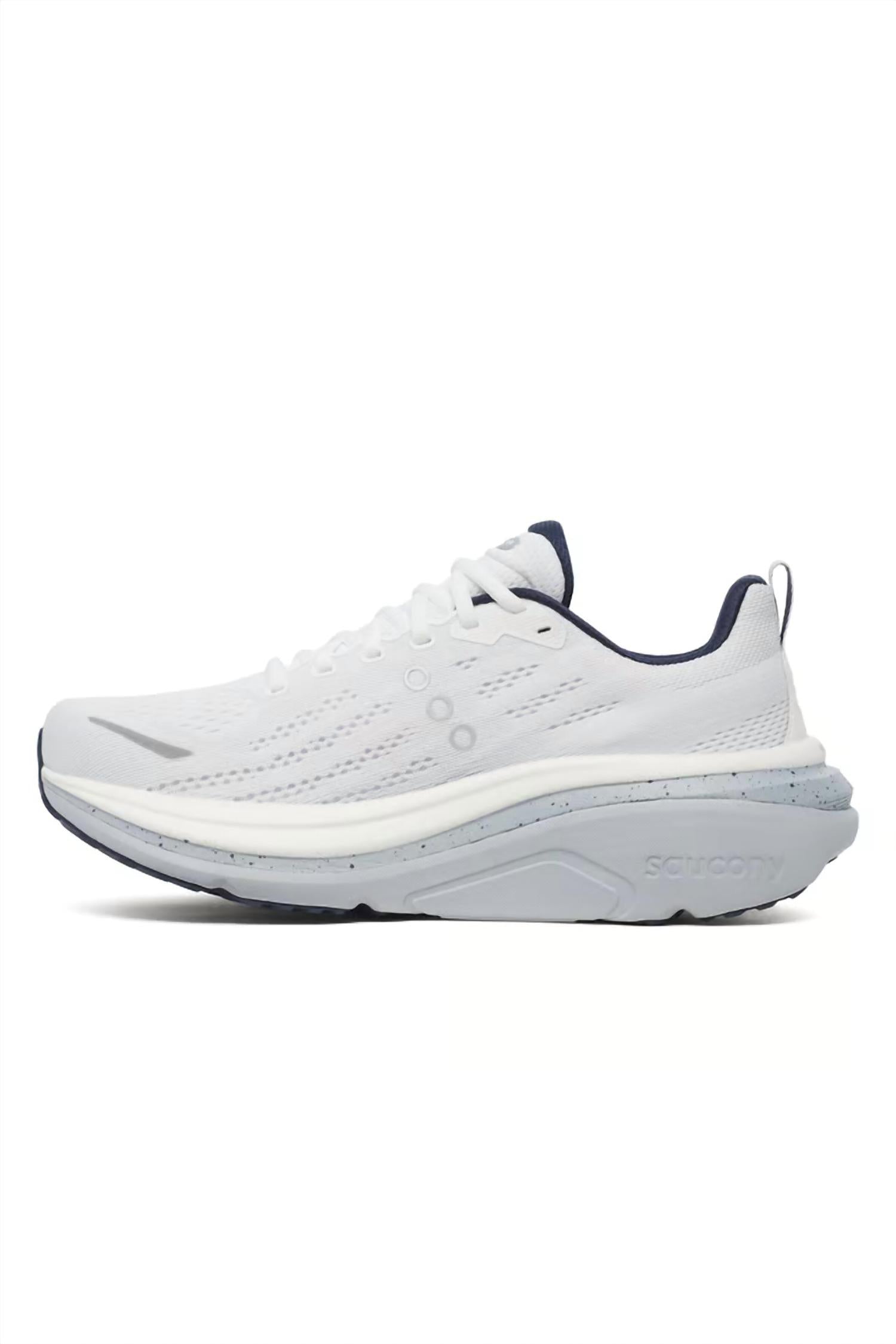 Tenis para correr de hombre color azul marino y blanco