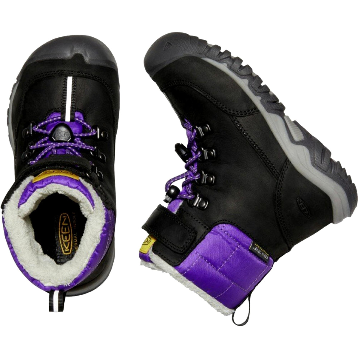 Botas infantil color negro y violeta