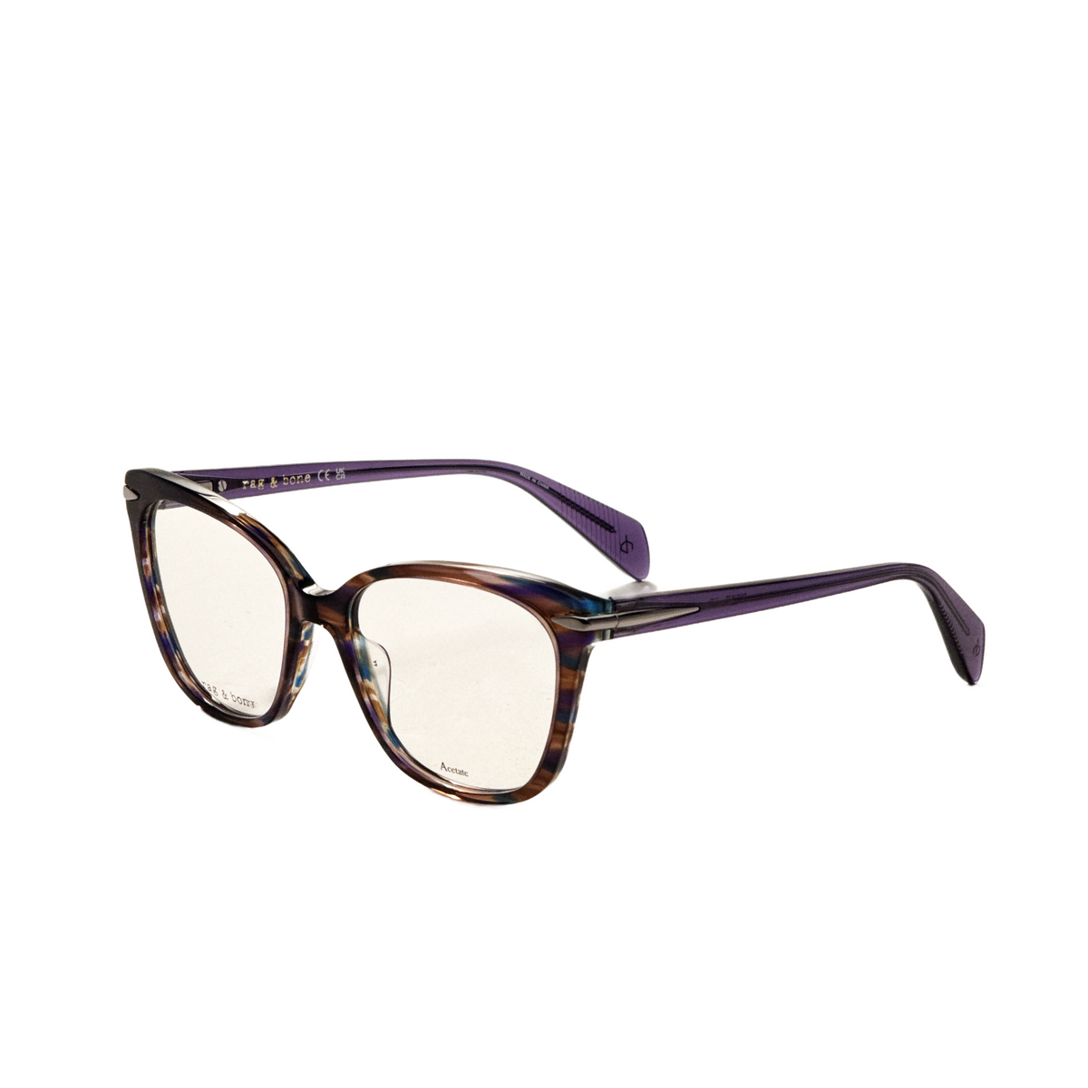 Montura para gafas de mujer 54 mm color azul y café