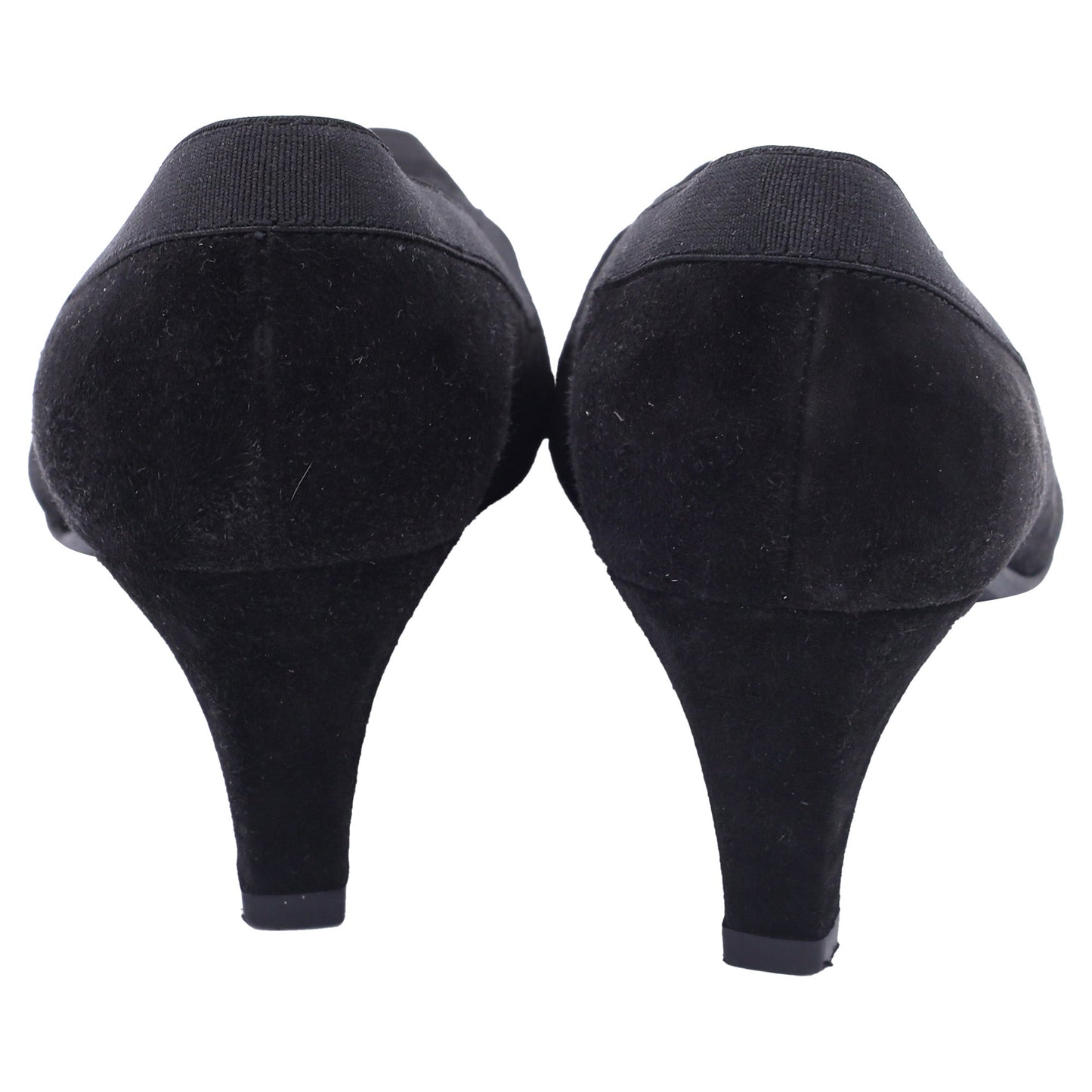 Tacones de gamuza color negro