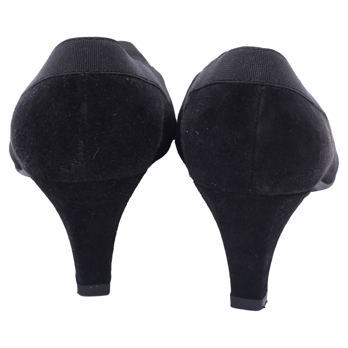 Tacones de gamuza color negro