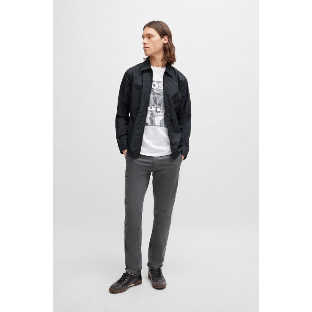 Pantalón de algodón de corte ajustado