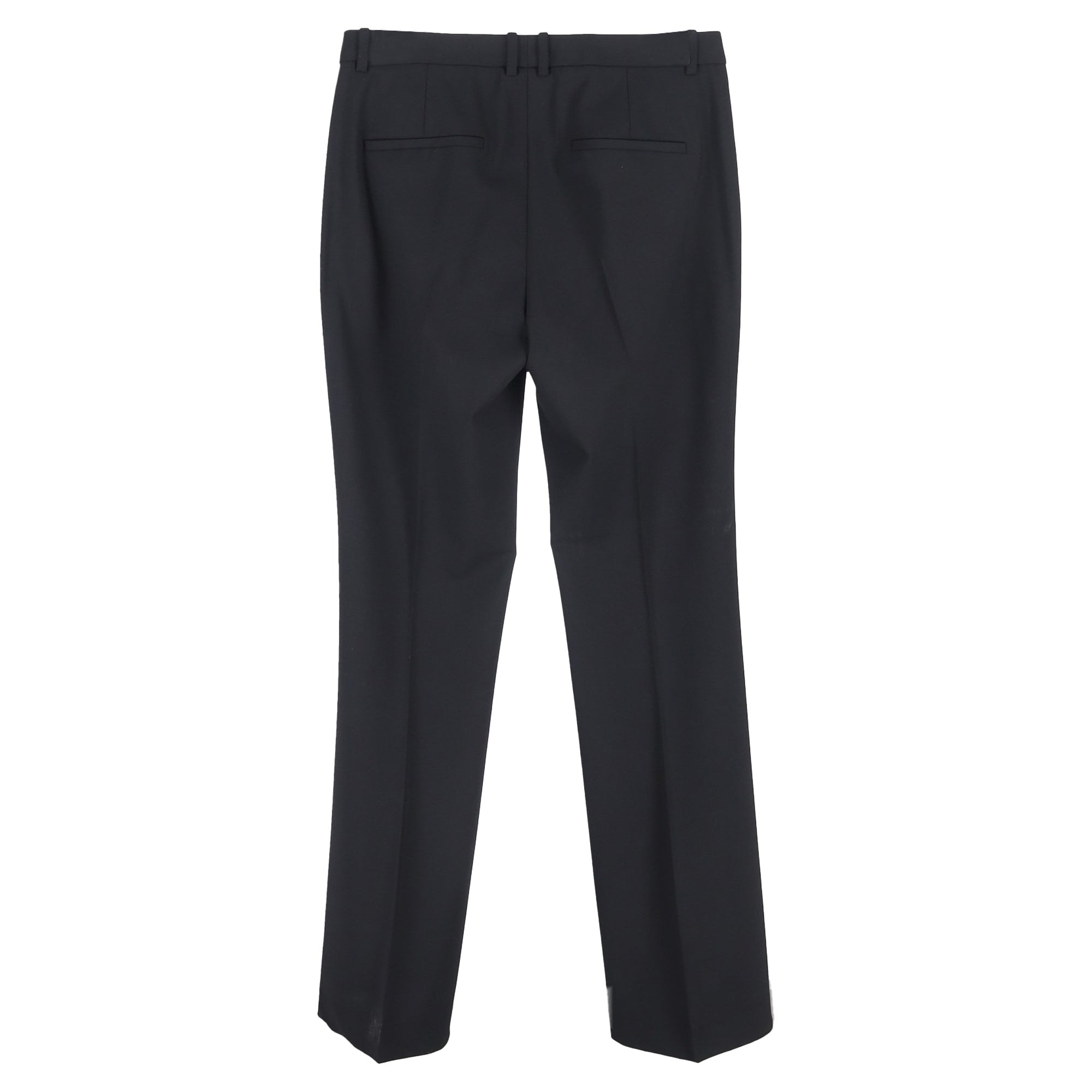 Pantalón de lana de pierna ancha color negro