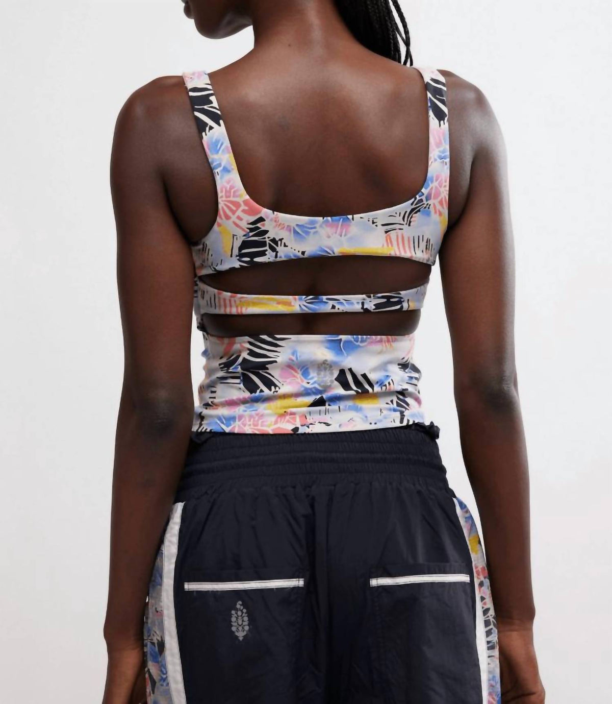 Camiseta sin mangas con estampado floral