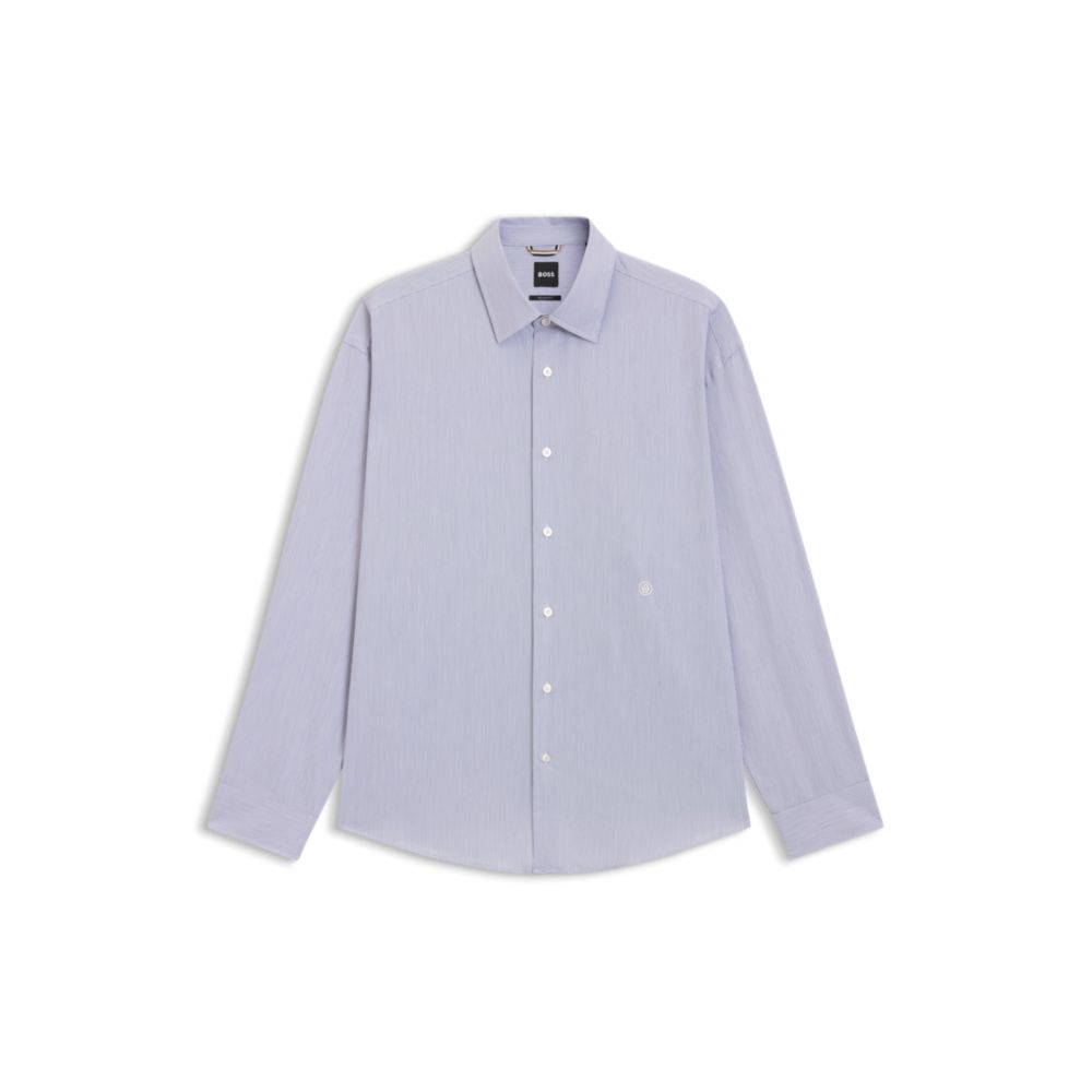 Camisa de algodón de corte amplio a rayas