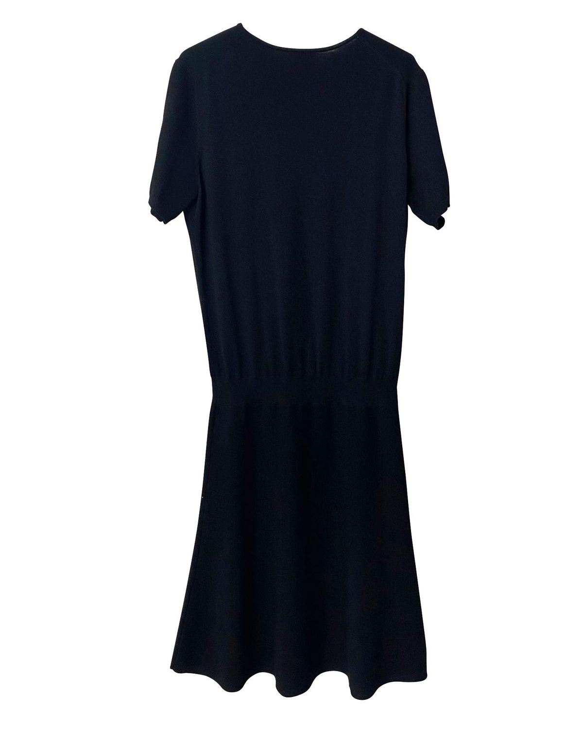 Vestido de lana midi color negro