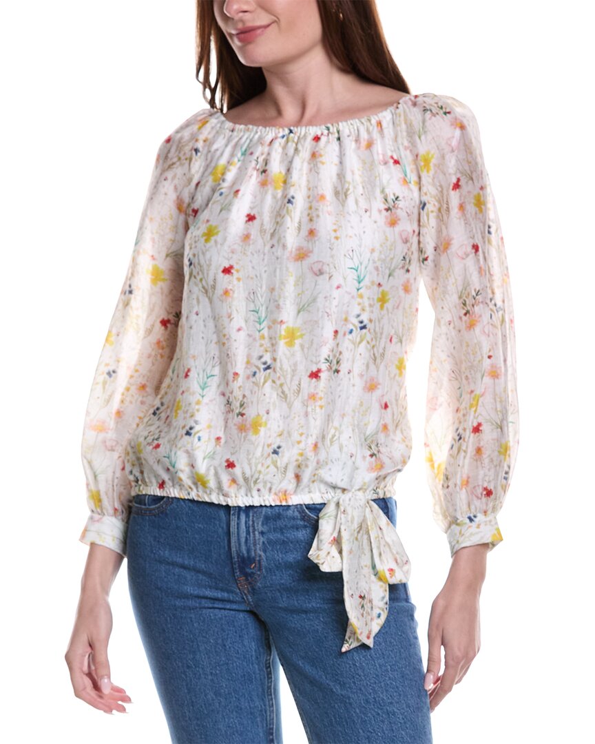 Blusa de mezcla de lino