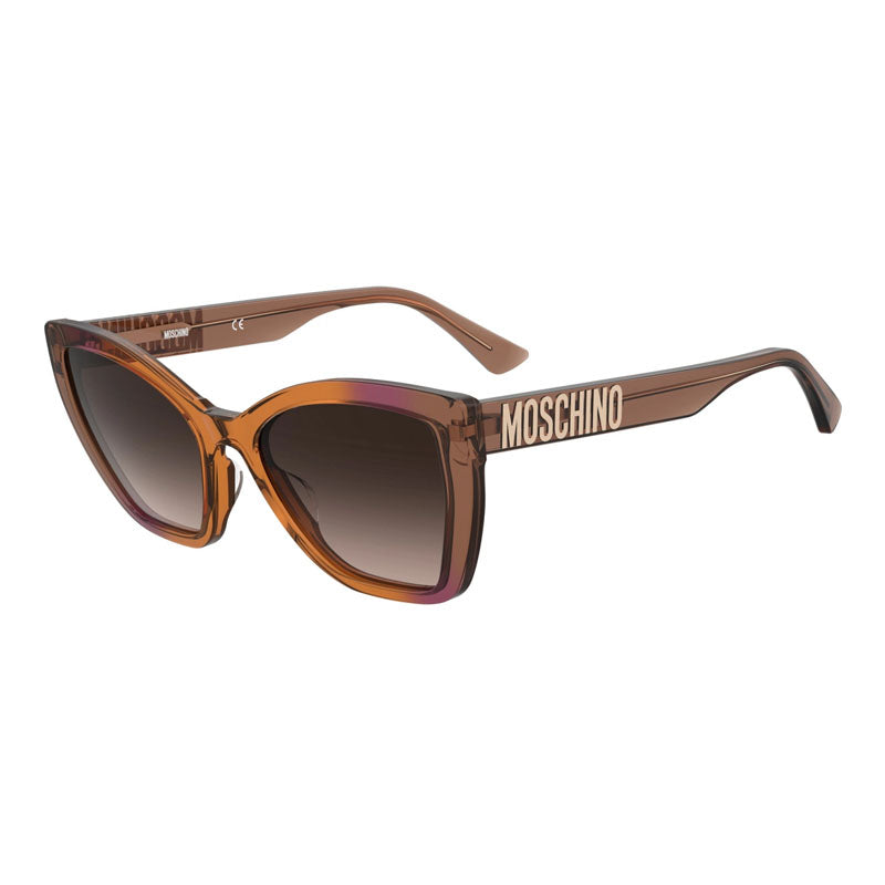 Gafas color gris y café y naranja