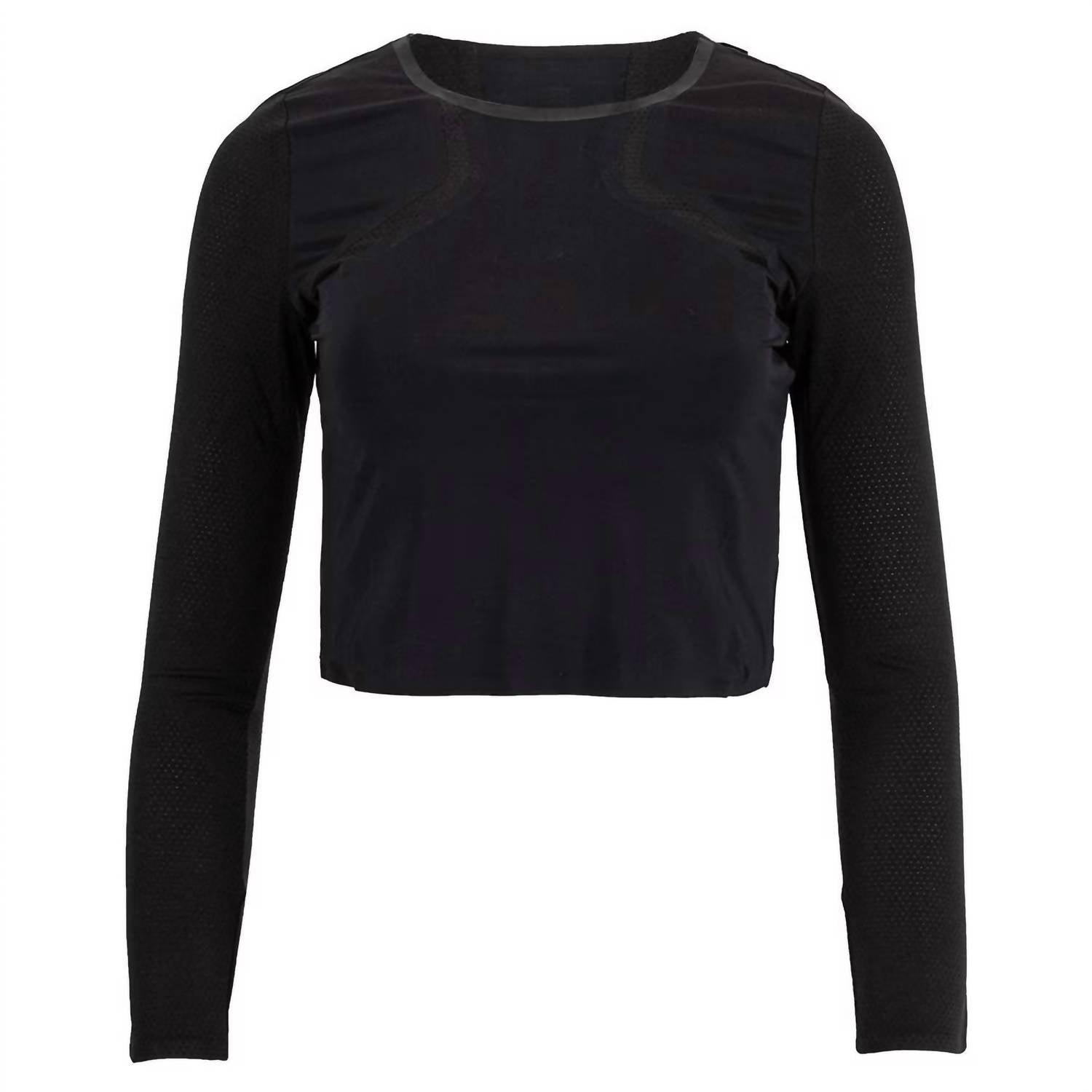 Top de mujer de manga larga color negro