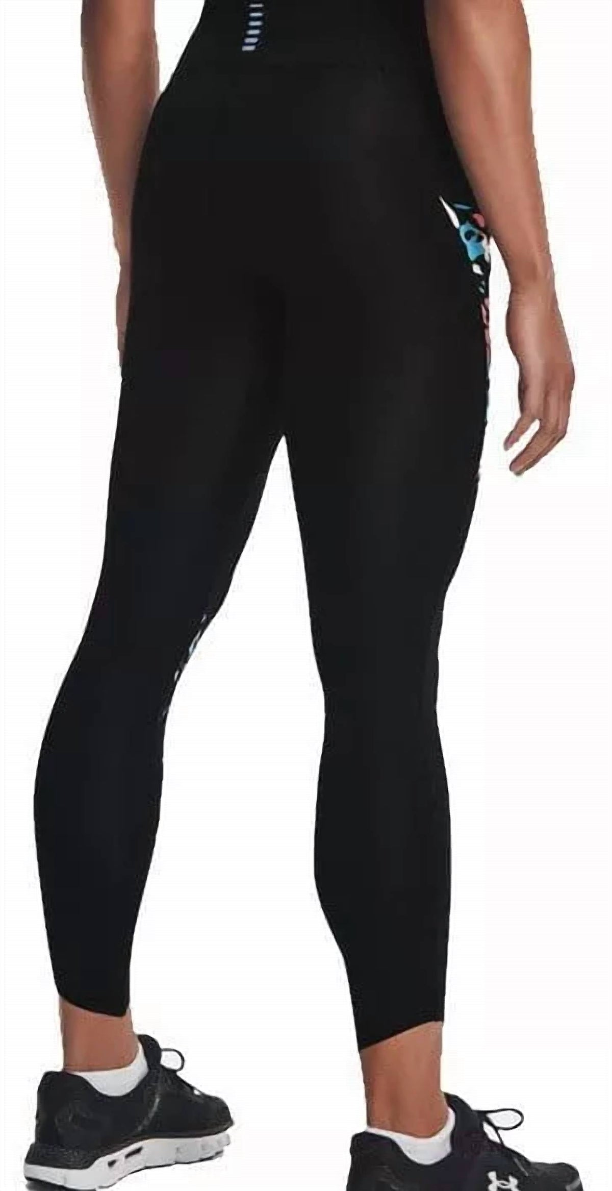 Leggings de mujer con estampado floral color negro y blanco
