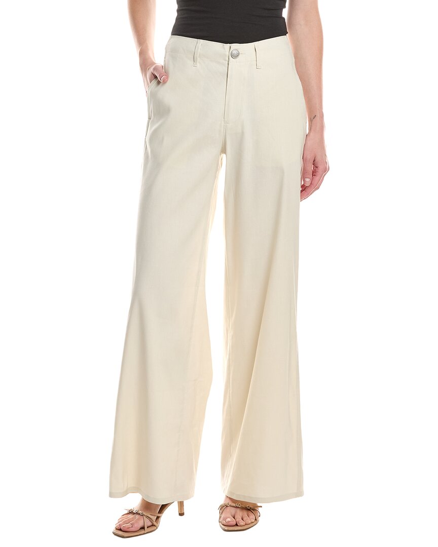Pantalón de mezcla de lino de tiro alto