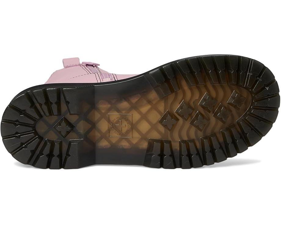 Botas infantil de cuero color rosado