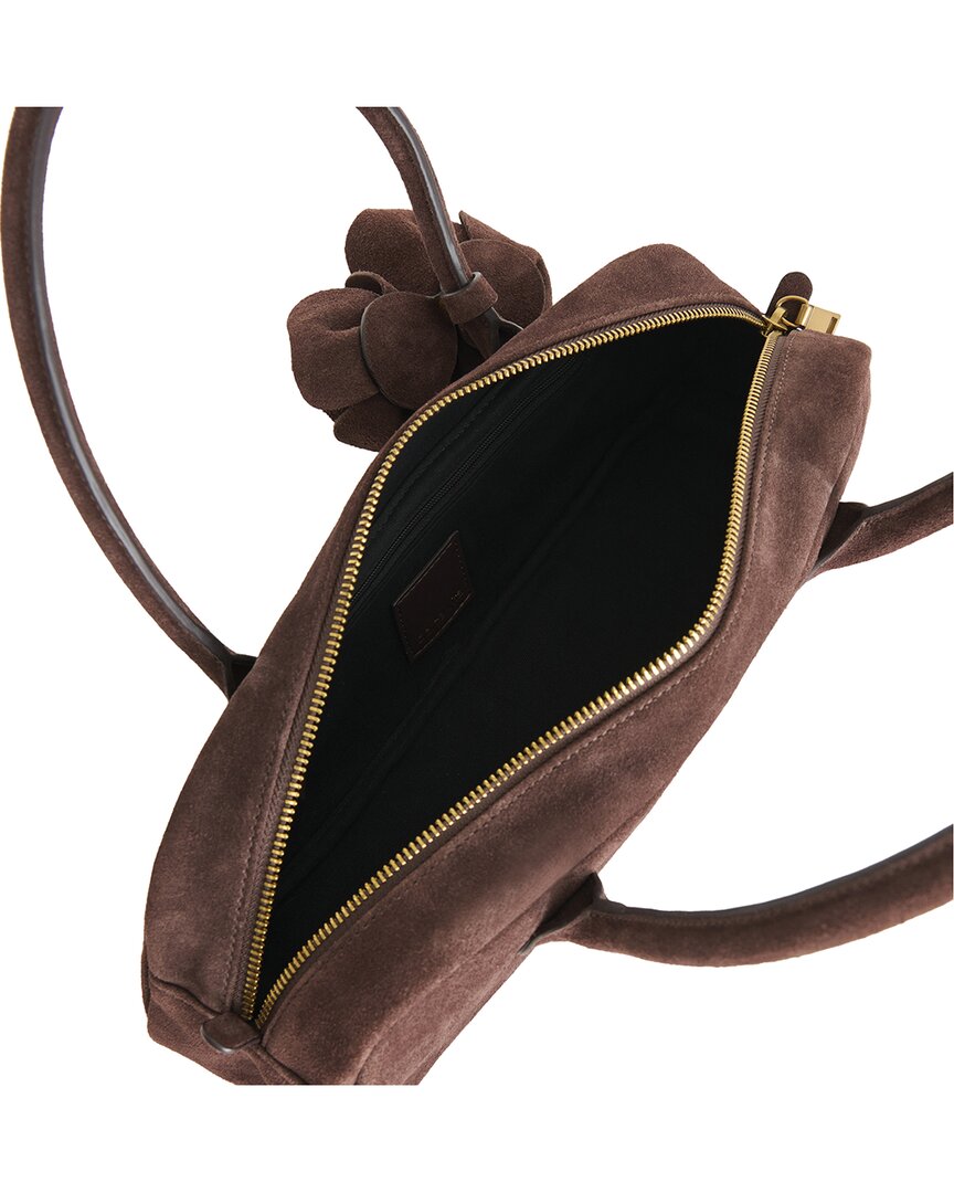Bolso de hombro de gamuza