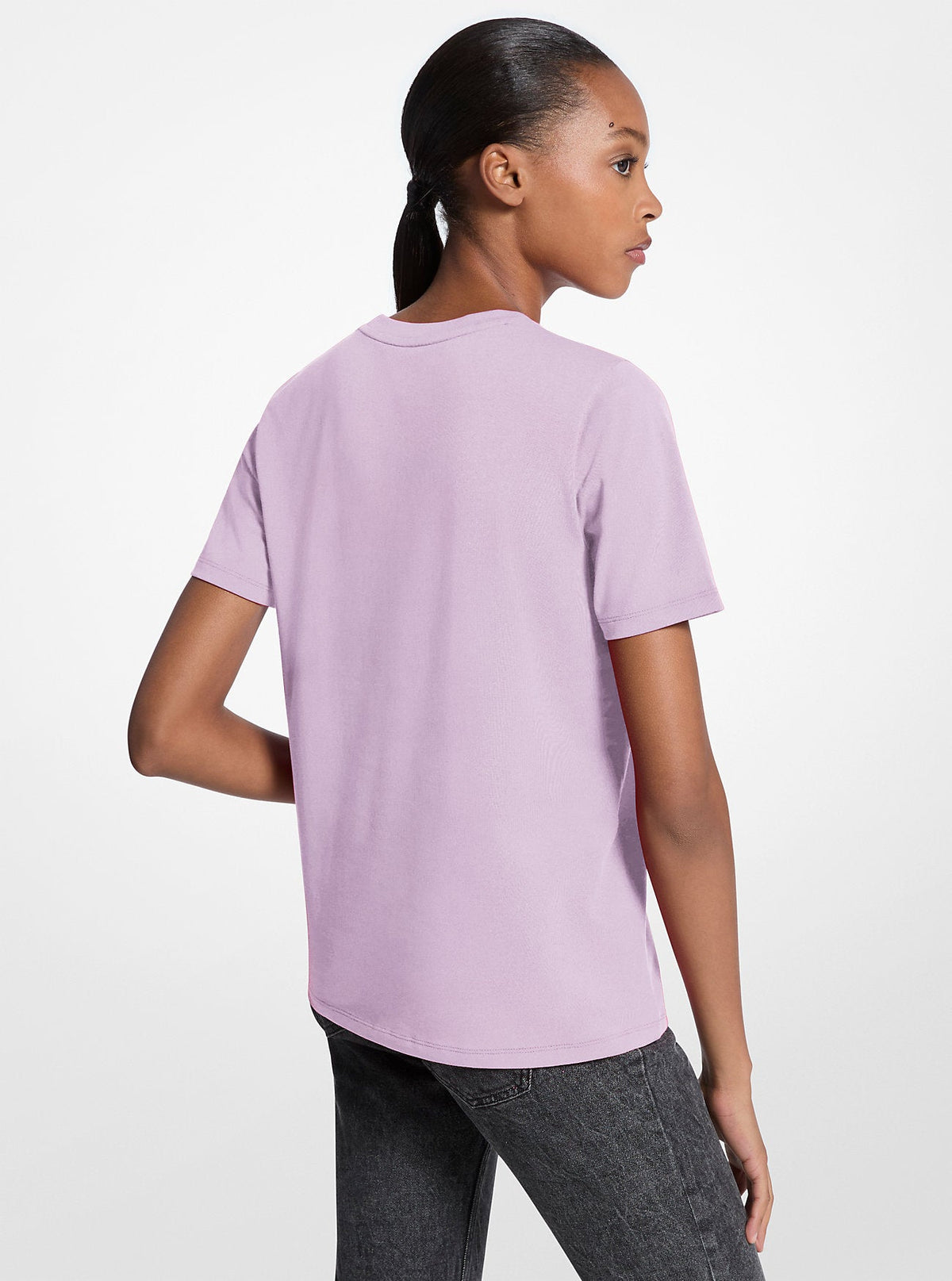 Camiseta de algodón con lentejuelas