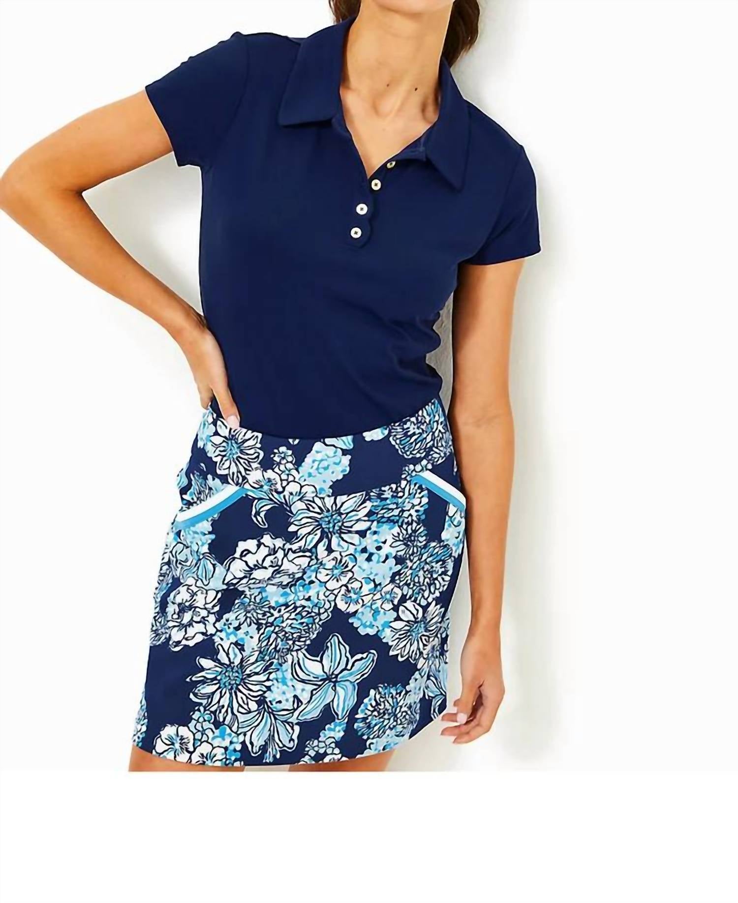 Falda pantalón color azul marino