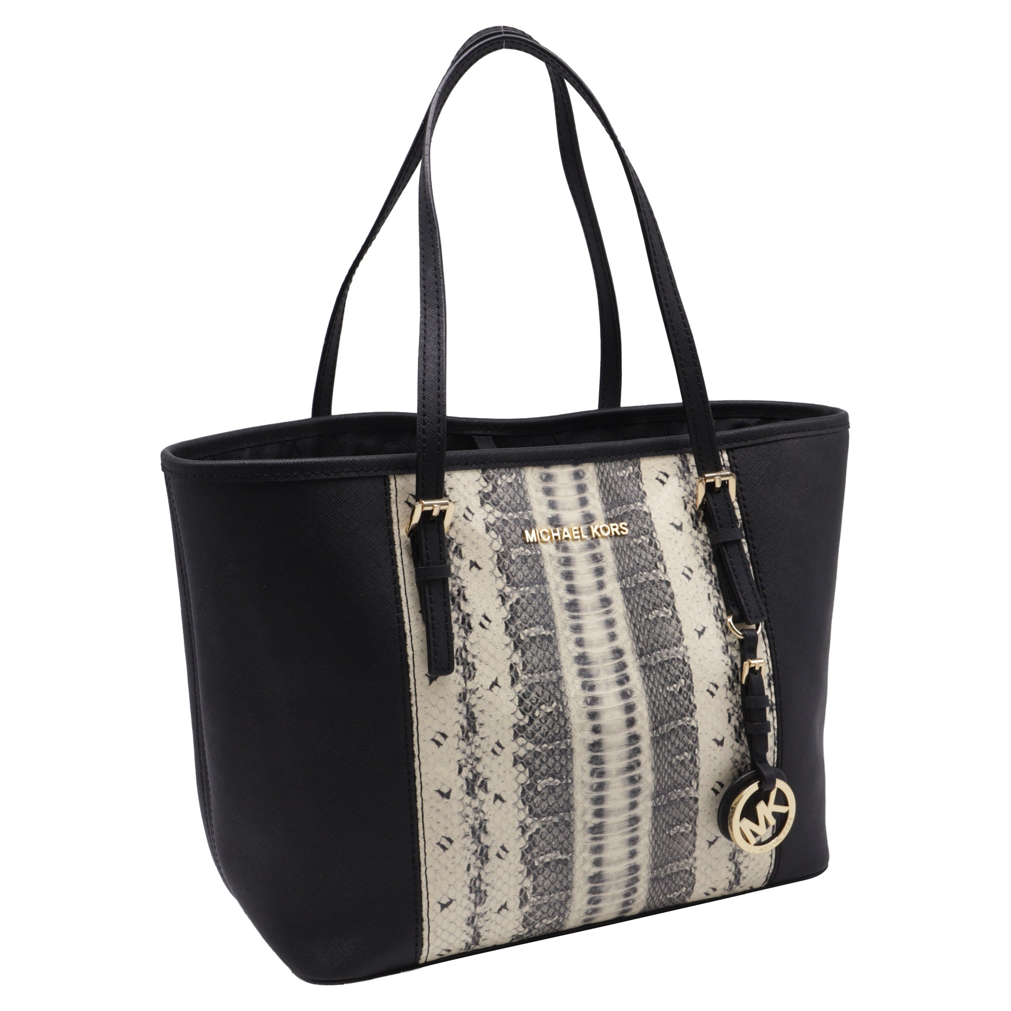 Bolso tote de cuero color negro