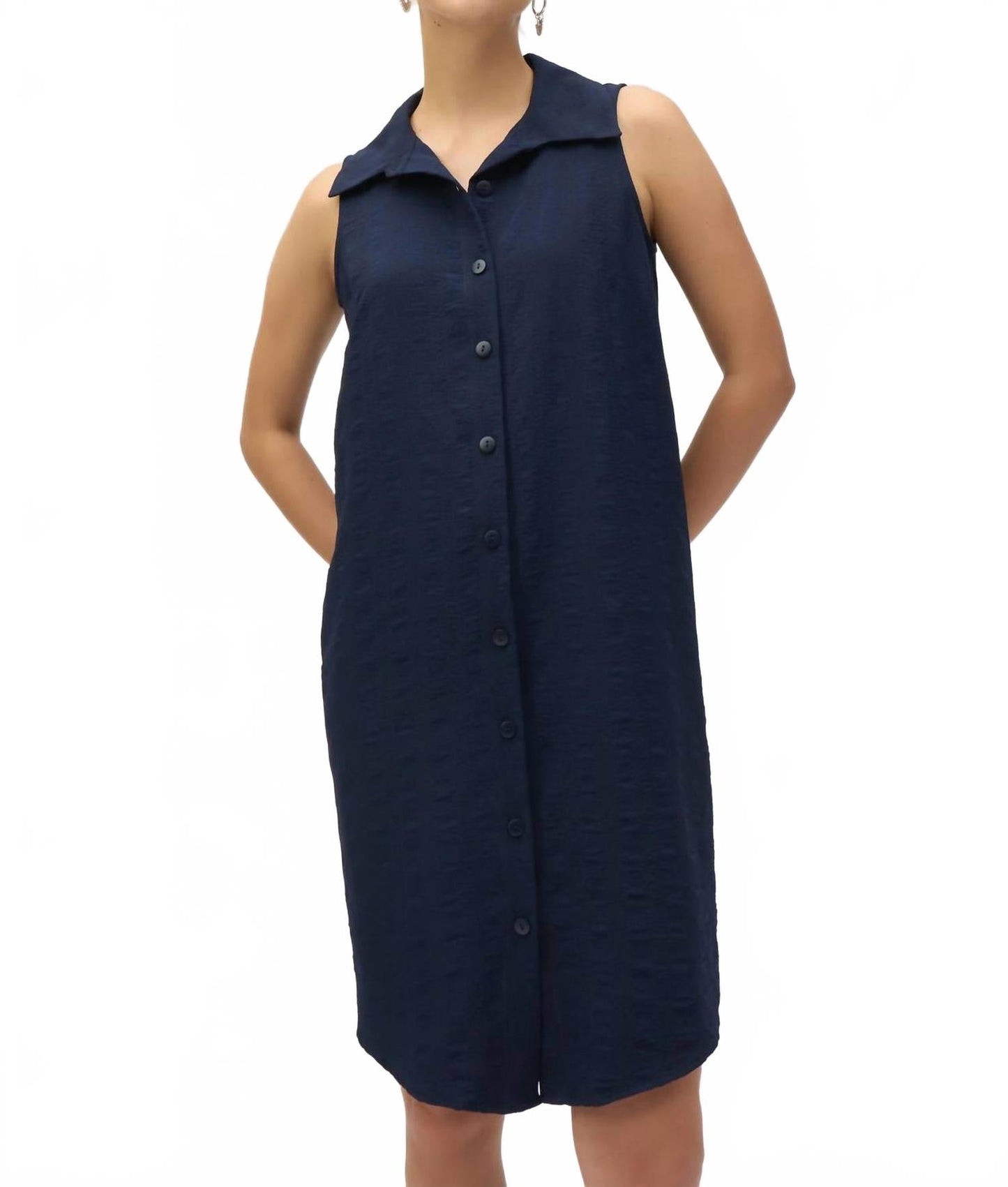 Vestido sin mangas color azul