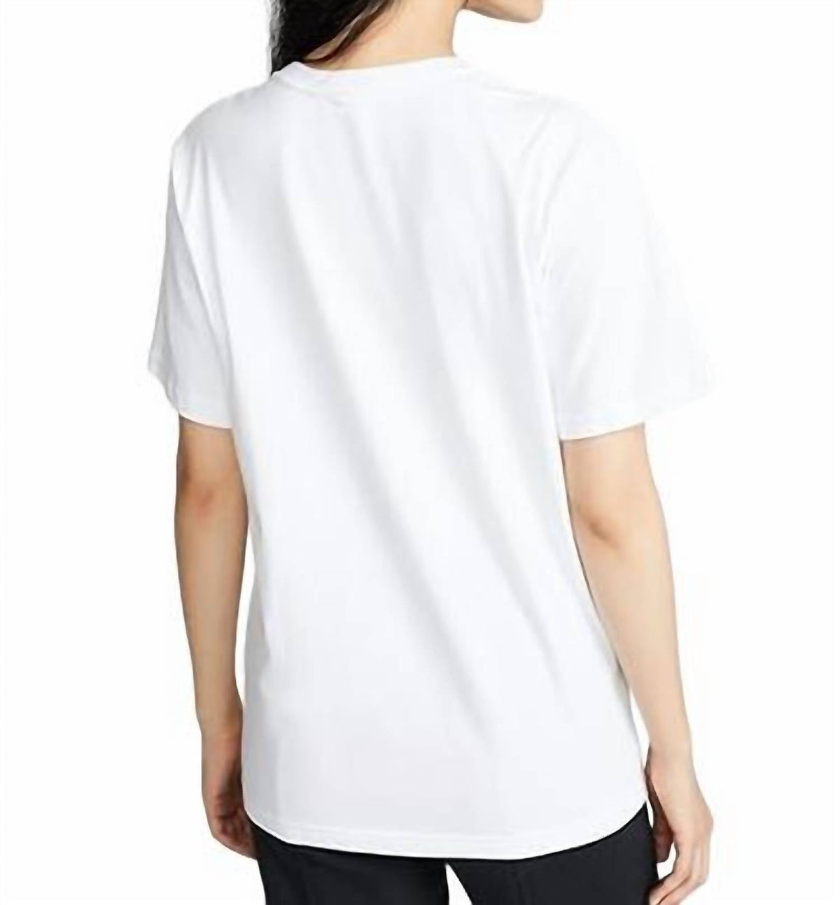 Camiseta de algodón con cuello redondo color blanco