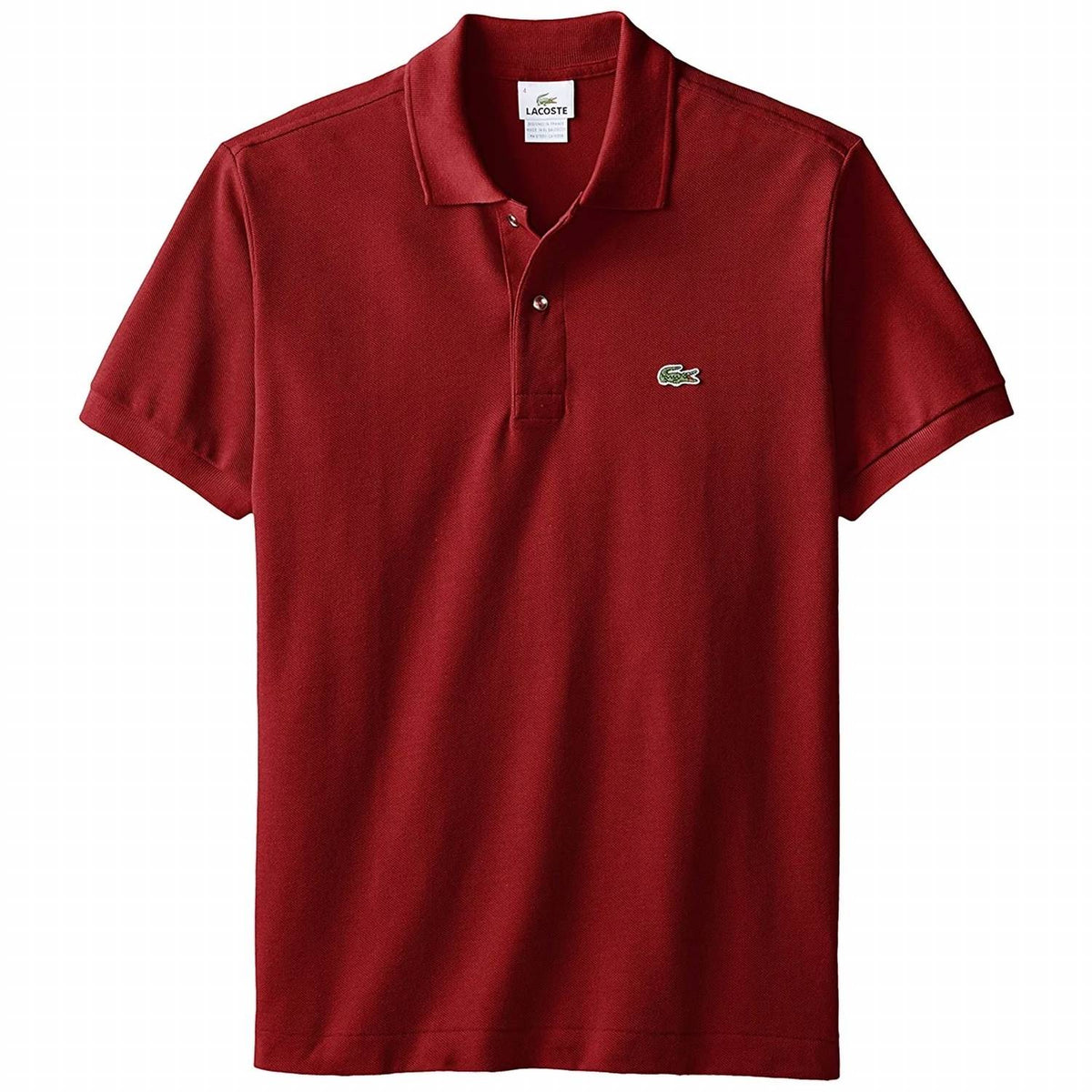 Polo de manga corta color vinotinto