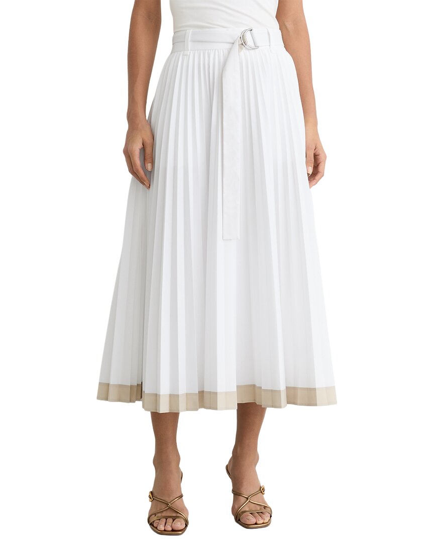 Falda midi con pliegues