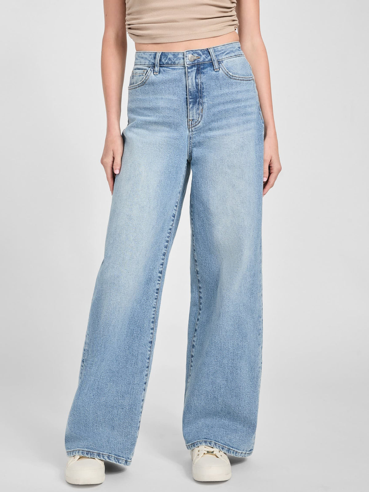 Pantalón de mezclilla de pierna ancha