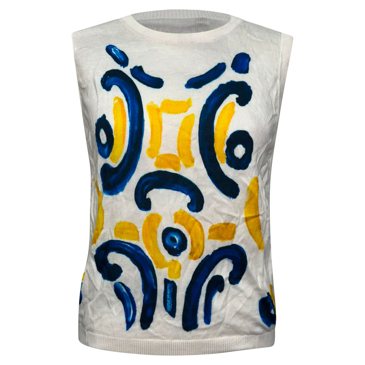 Chaleco de algodón con estampado multicolor
