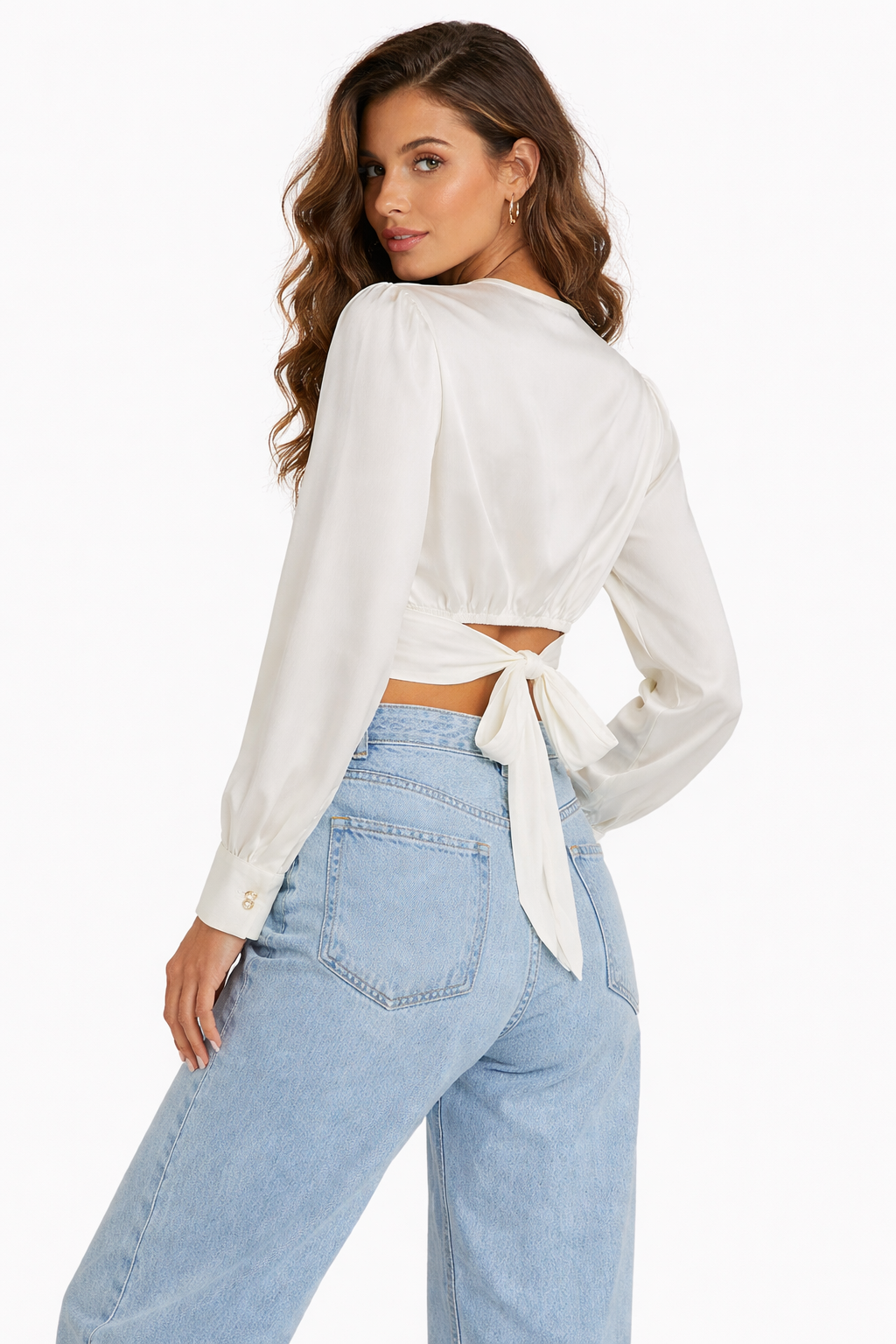 Blusa de satén