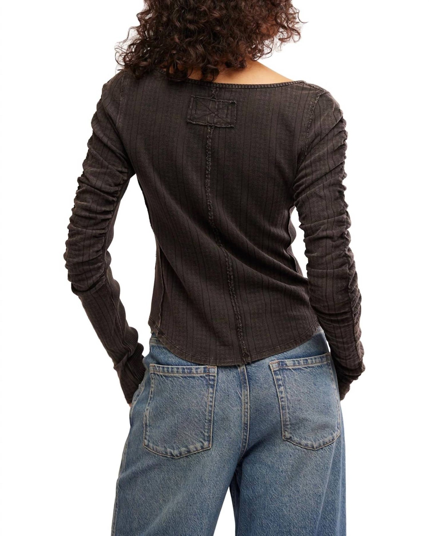Camiseta con botones color negro