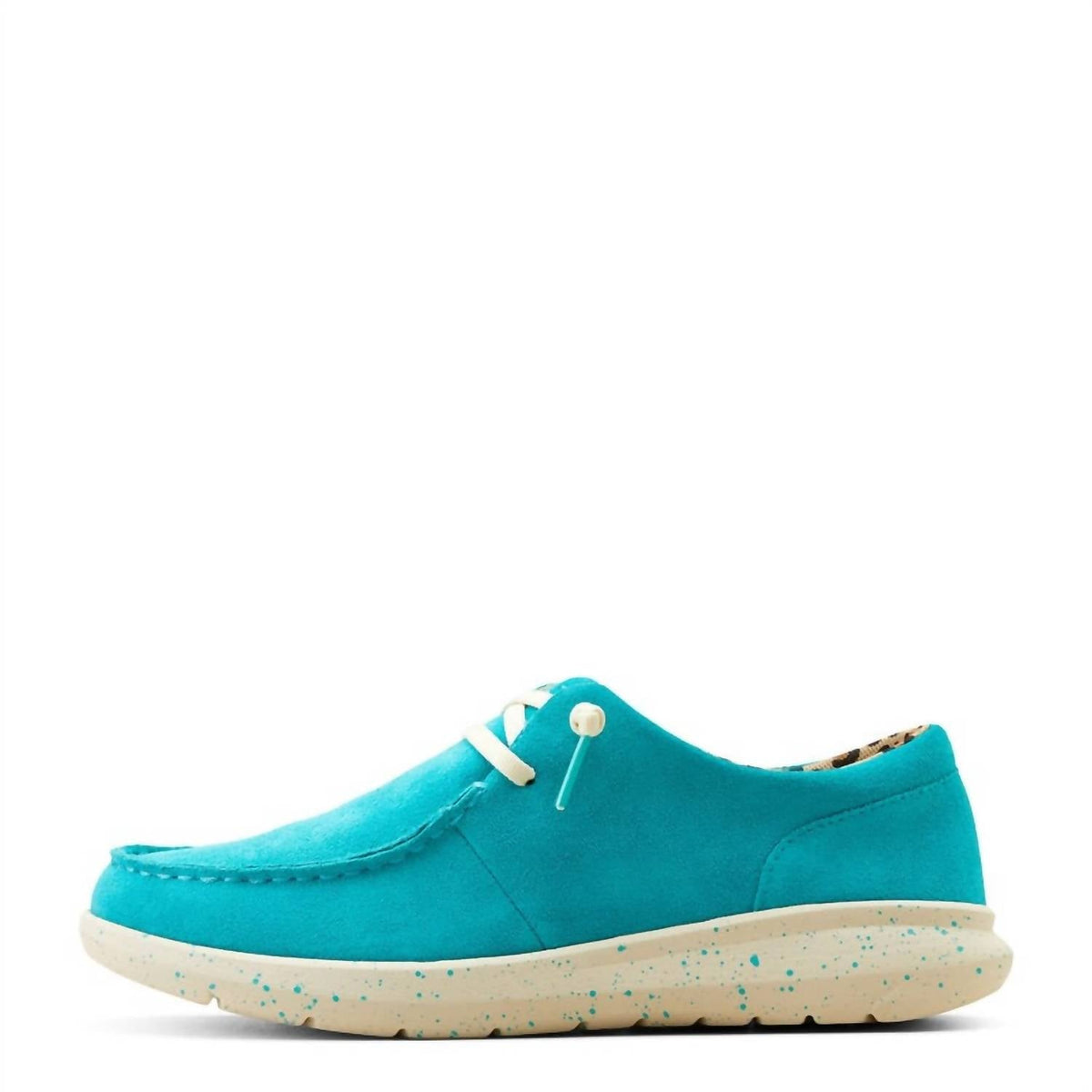 Zapatos de mujer sin cordones color turquesa