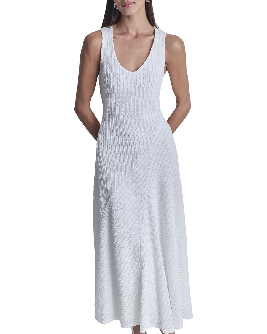 Vestido midi con cuello en V