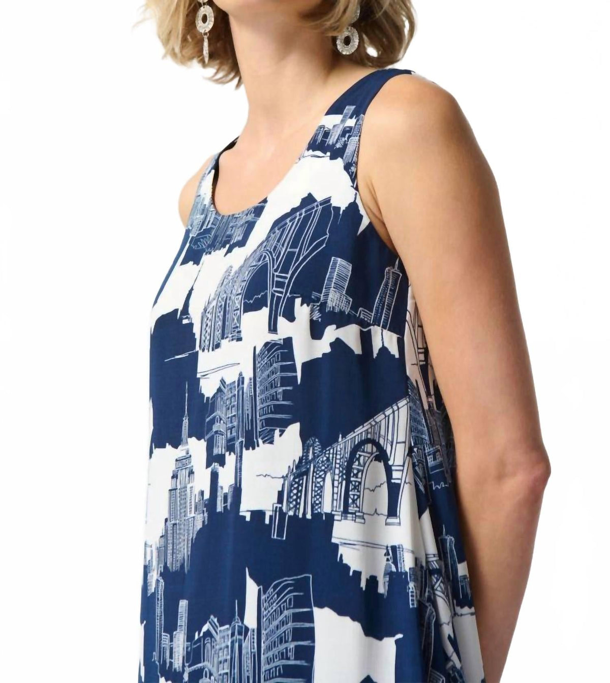 Vestido sin mangas color azul