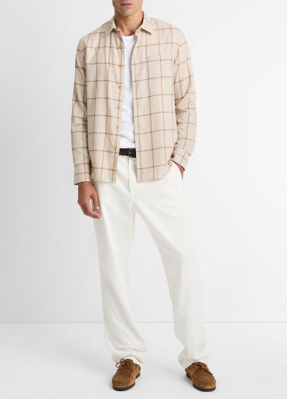 Camisa de algodón a cuadros